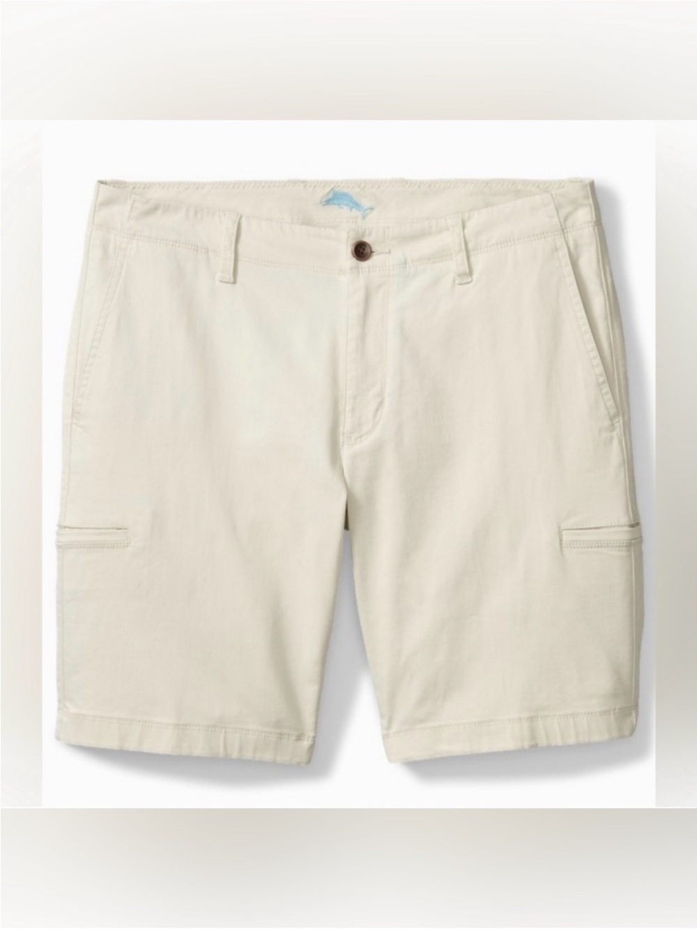 Tommy Bahama Boracay Cargo Shorts Sz 42 10" inseam Khaki Tan Cotton Tencel NWT